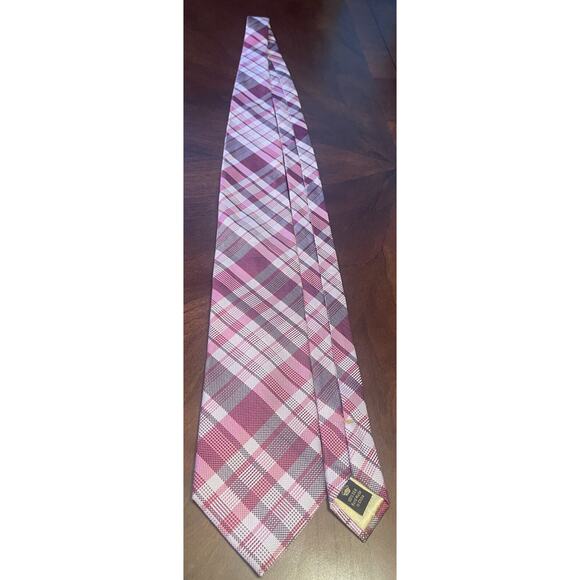 Countess Mara Pink Hand Made 100% Silk Men’s Neck Tie Made In China - Picture 3 of 10